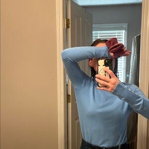 Zara Light Blue Long Sleeve Top